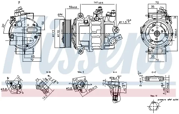 Компресор кондицiонера First Fit Nissens 890893 (фото 1)