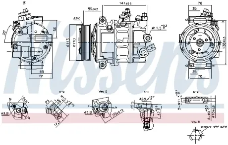 Компресор кондицiонера First Fit Nissens 890893