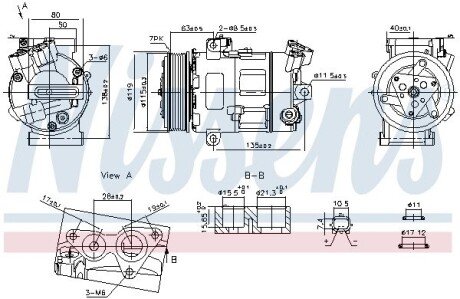 Компресор кондицiонера First Fit nissens 890947 на Опель Мовано