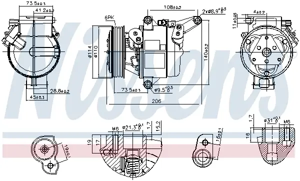 Компресор кондицiонера First Fit Nissens 890948 (фото 1)
