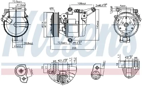Компресор кондицiонера First Fit Nissens 890948