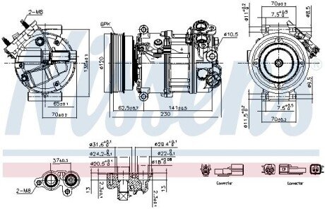 Компресор кондиціонера First Fit nissens 891004 на Вольво Xc60