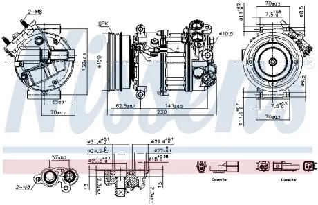 Комплект зчеплення в зборі Nissens 891004