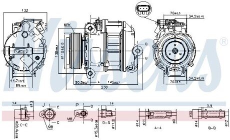 Компресор кондиціонера nissens 890037