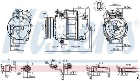 Компресор кондиціонера nissens 890038