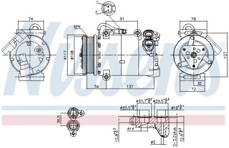 Компресор кондиціонера nissens 890040