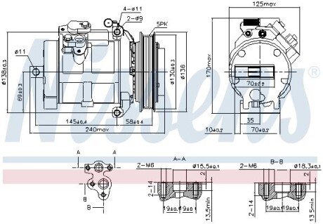 Компресор кондиціонера nissens 890049