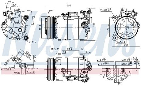 Компресор кондиціонера nissens 890099