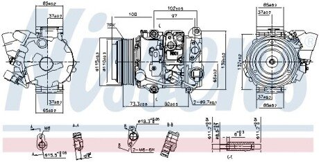 Компресор кондиціонера nissens 890142