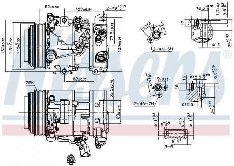 Компрессор кондиціонера nissens 890156