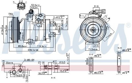 Компресор кондиціонера nissens 890162