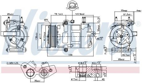 Компресор кондиціонера nissens 890217 на Форд Кастом