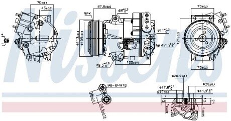 Компресор кондицiонера nissens 890266