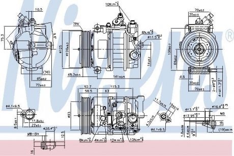 Компресор кондиціонера nissens 890322 на Мерседес W211