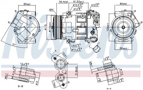 Компрессор кондиціонера nissens 890324