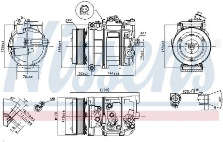 Компресор кондиціонера nissens 890379