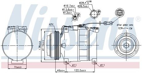 Компресор кондиціонера nissens 89045