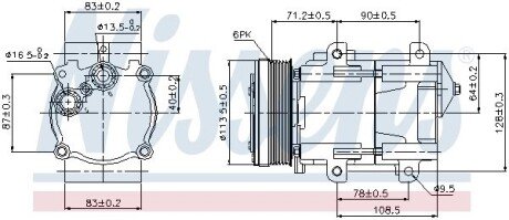 Компресор кондиціонера nissens 89046