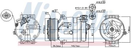 Компресор кондиціонера nissens 89057