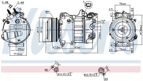 Компресор кондиціонера nissens 890585