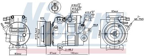 Компресор кондиціонера nissens 890685