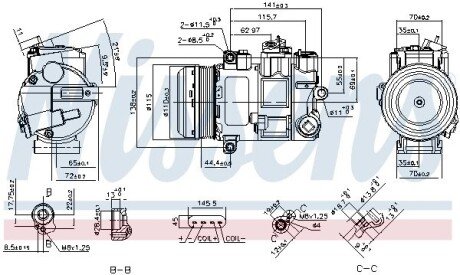 Компресор кондиціонера nissens 890696