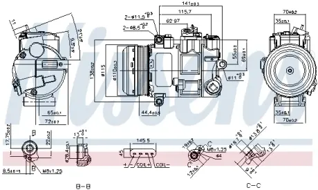 Комплект зчеплення в зборі Nissens 890696