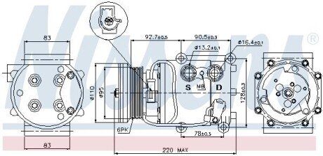 Компресор кондиціонера nissens 89071