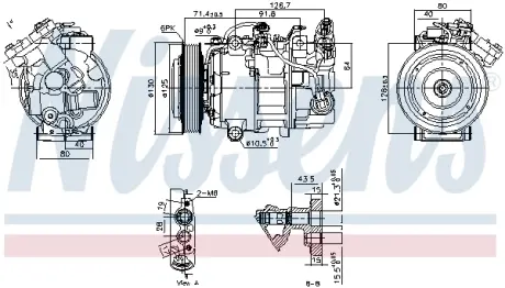 Комплект зчеплення в зборі Nissens 890763