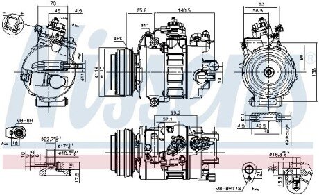 Компресор кондиціонера nissens 890792