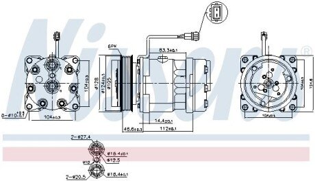 Компресор кондиціонера nissens 89083