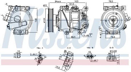 Компресор кондицiонера nissens 890896