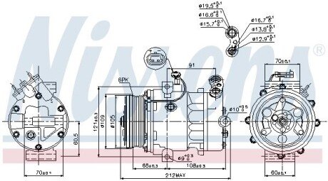 Компресор кондиціонера nissens 89095