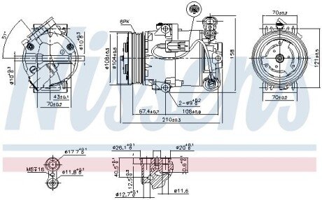 Компресор кондиціонера nissens 89096