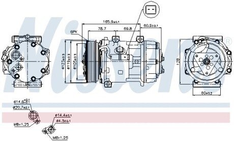 Компресор кондиціонера nissens 89136