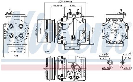 Компресор кондицiонера nissens 89235