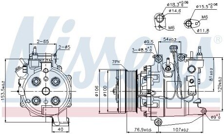 Компресор кондицiонера nissens 89 247