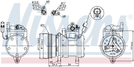 Компресор кондиціонера nissens 89255