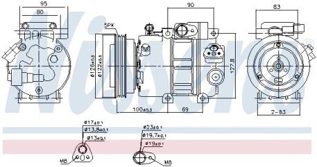 Компресор кондицiонера nissens 89292