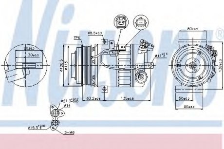 Компрессор кондицiонера nissens 89392