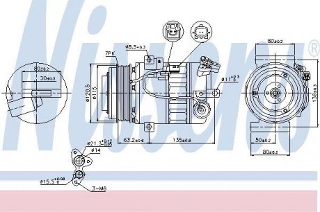 Компрессор кондицiонера nissens 89392