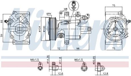 Компресор кондиціонера nissens 89399