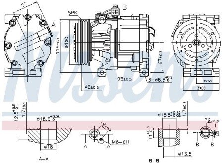 Компресор кондиціонера nissens 89405