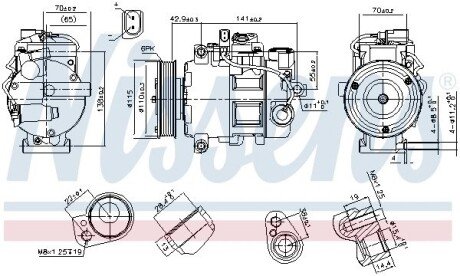 Компресор кондицiонера nissens 89513