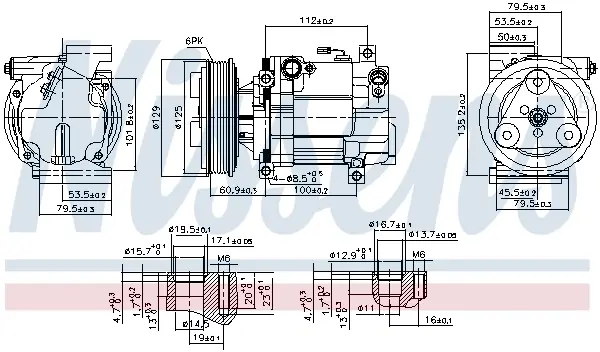 Компресор кондицiонера nissens 89549