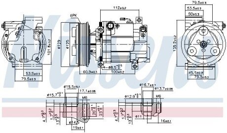 Компресор кондицiонера nissens 89549