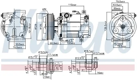 Компресор кондицiонера nissens 89549 Мазда 3 bk