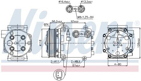 Компресор кондиціонера nissens 89551