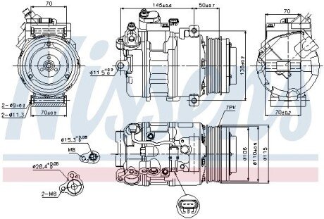 Компресор кондицiонера nissens 89574