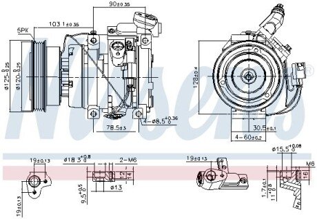 Компресор кондицiонера nissens 89576